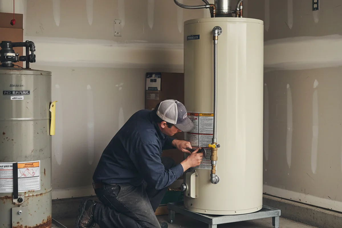 Water heater and shutoff valve replacement in Volcano